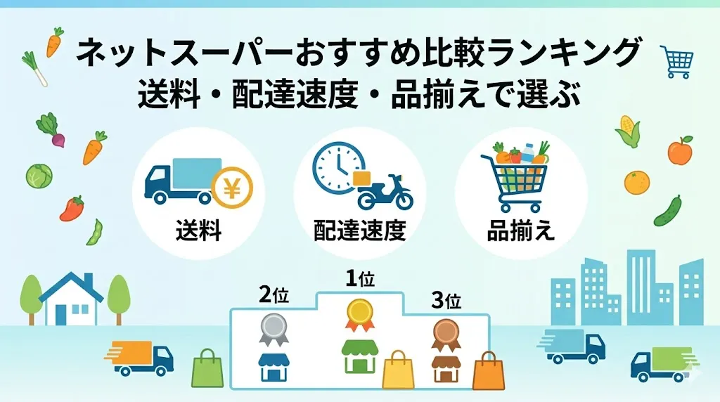 【2026年最新】ネットスーパーおすすめ比較ランキング｜送料・配達速度・品揃えで選ぶ10選