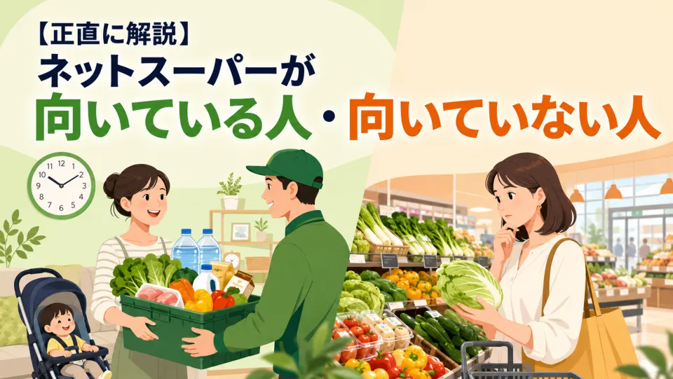 【正直に解説】ネットスーパーが向いている人・向いていない人