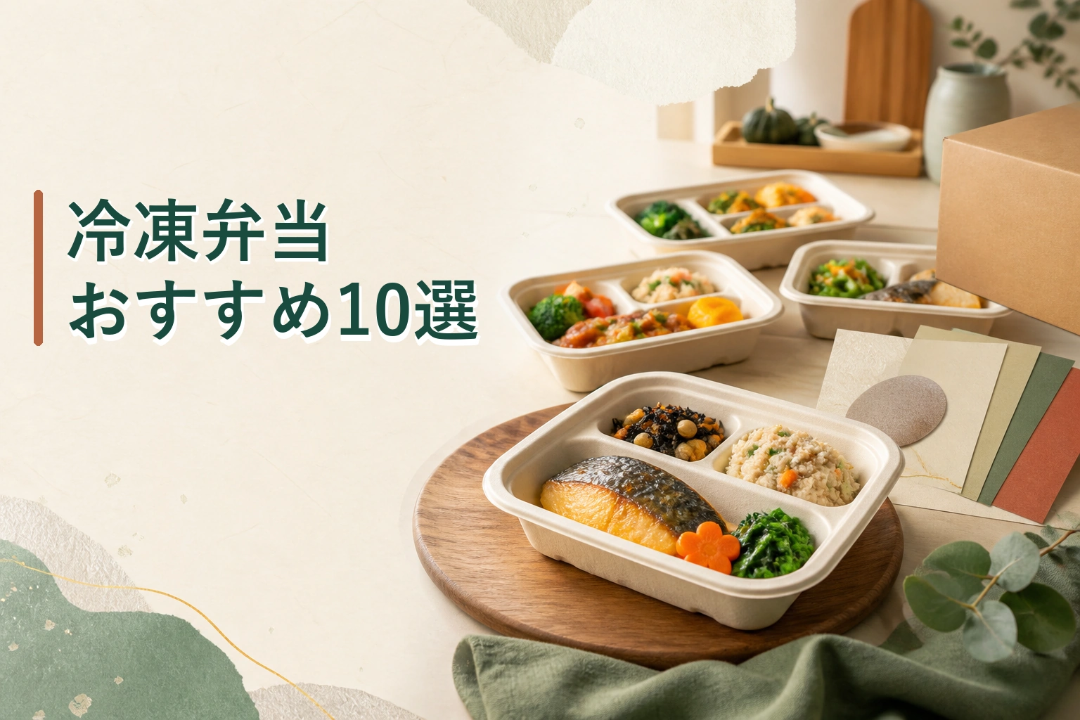 冷凍宅配弁当おすすめ10選を紹介するアイキャッチ画像