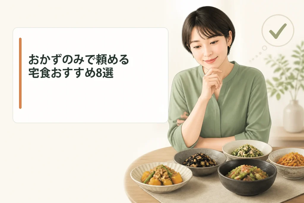 おかずのみで頼める宅食おすすめ8選を紹介する画像