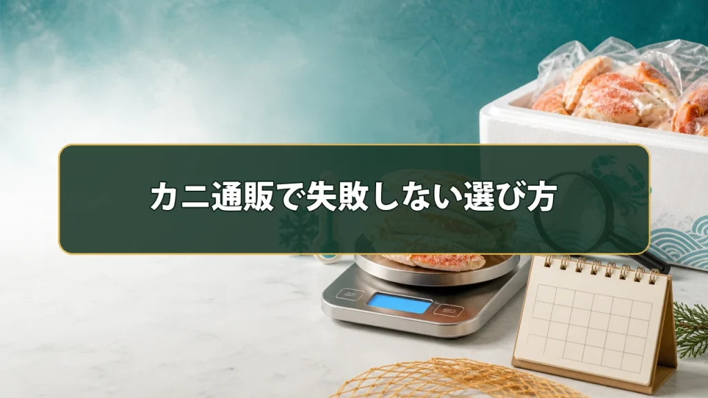 カニ通販で失敗しない選び方
