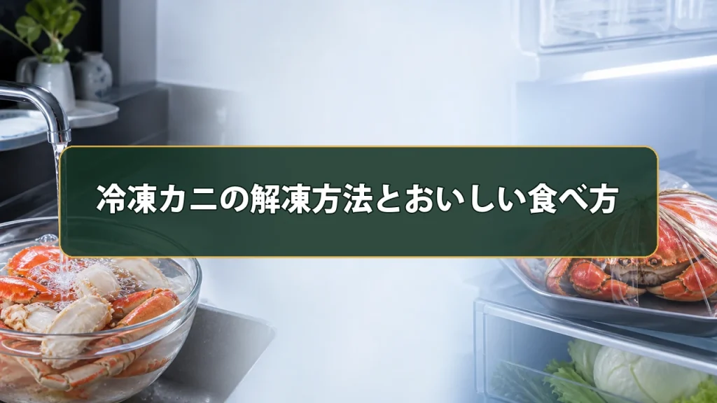 冷凍カニの解凍方法とおいしい食べ方