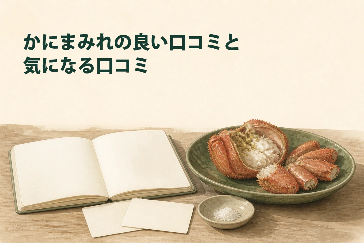 身入りと塩加減への感想を分けて読むイラスト