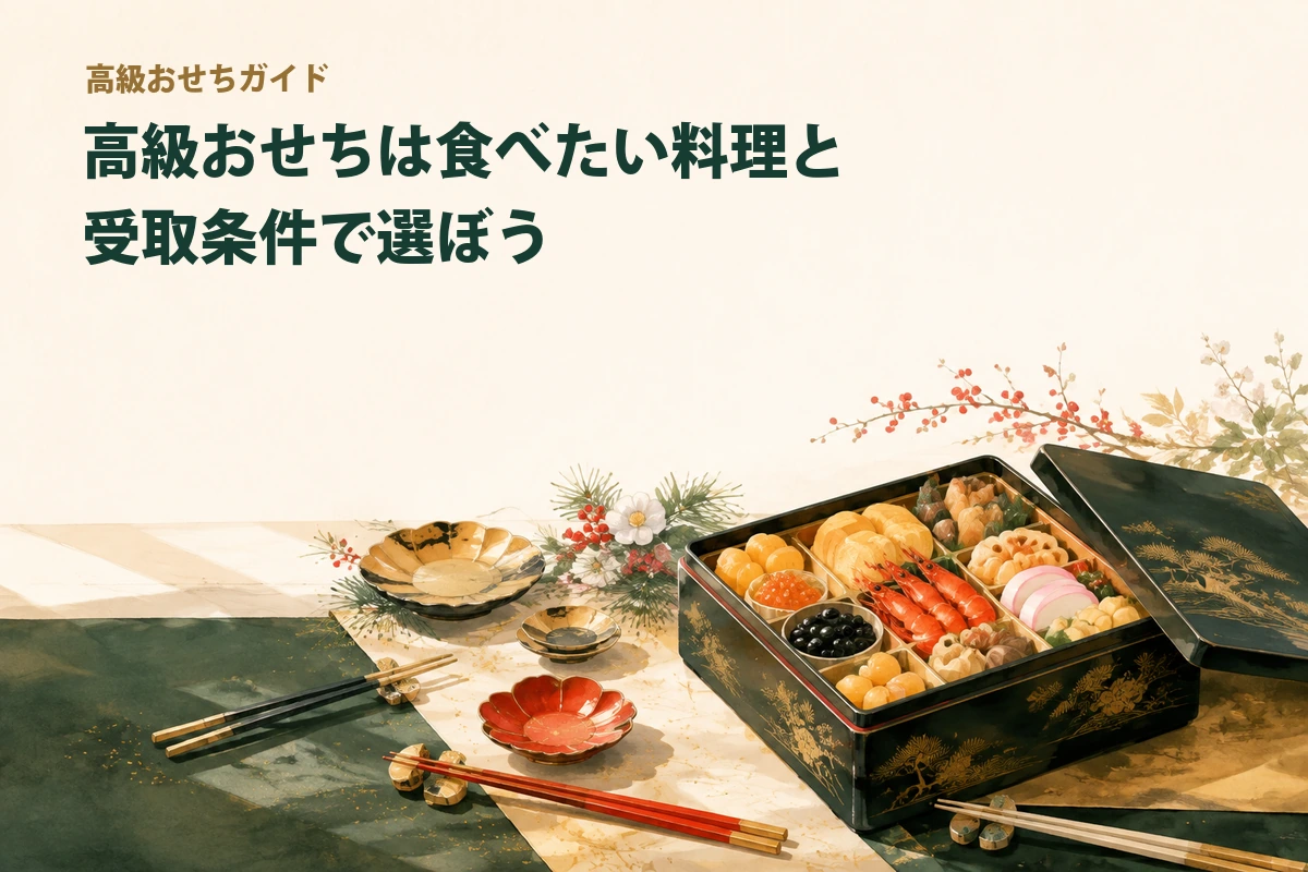 食べたい料理と受取条件に合わせて選んだ正月の食卓のイメージ