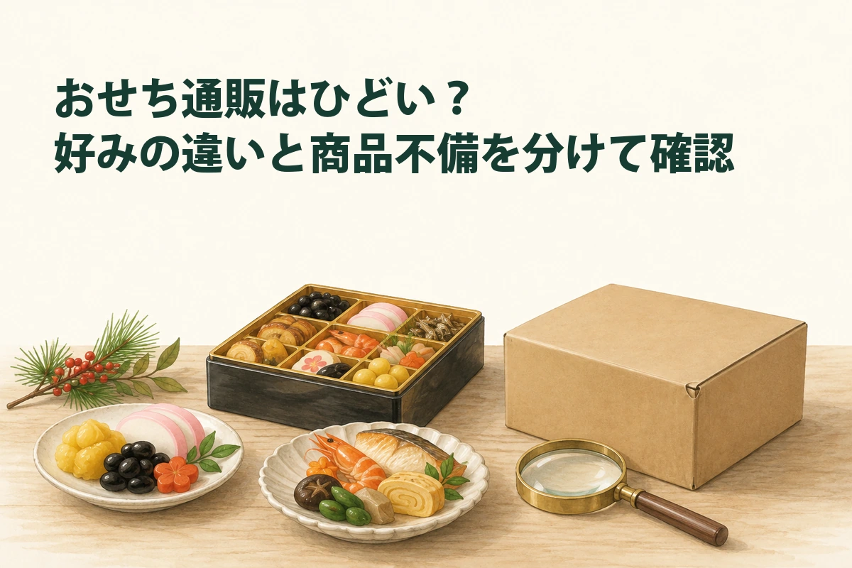 料理の好みと商品の状態を別々に確認するイメージ